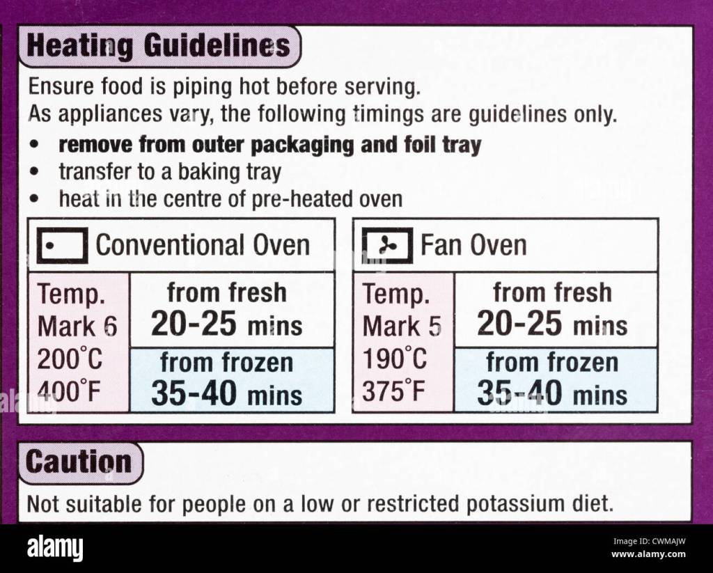 HEATING INSTRUCTIONS